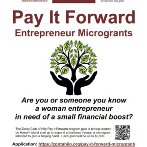Zonta Club of Hilo Increases Microgrants to Big Island Women Entrepreneurs to Total $10,000